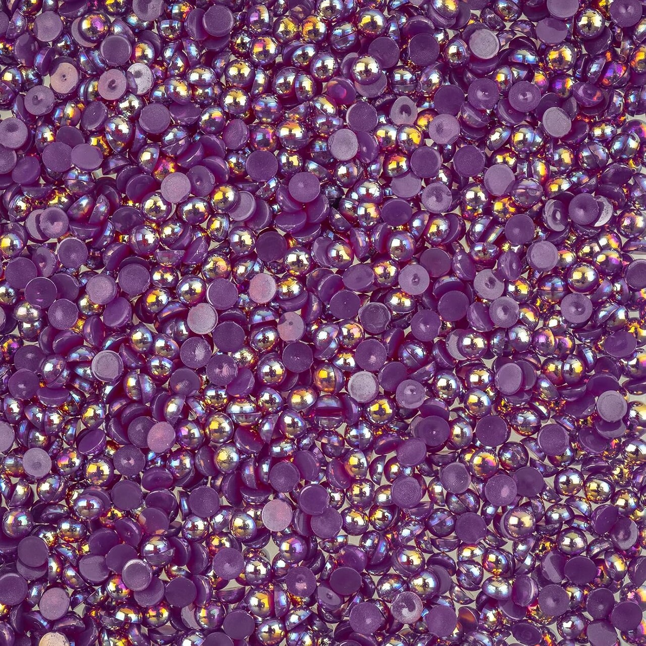 Crystal Lane DIY SS12(3mm) Plastic Pearl Flatback Rhinestones, 1850pcs